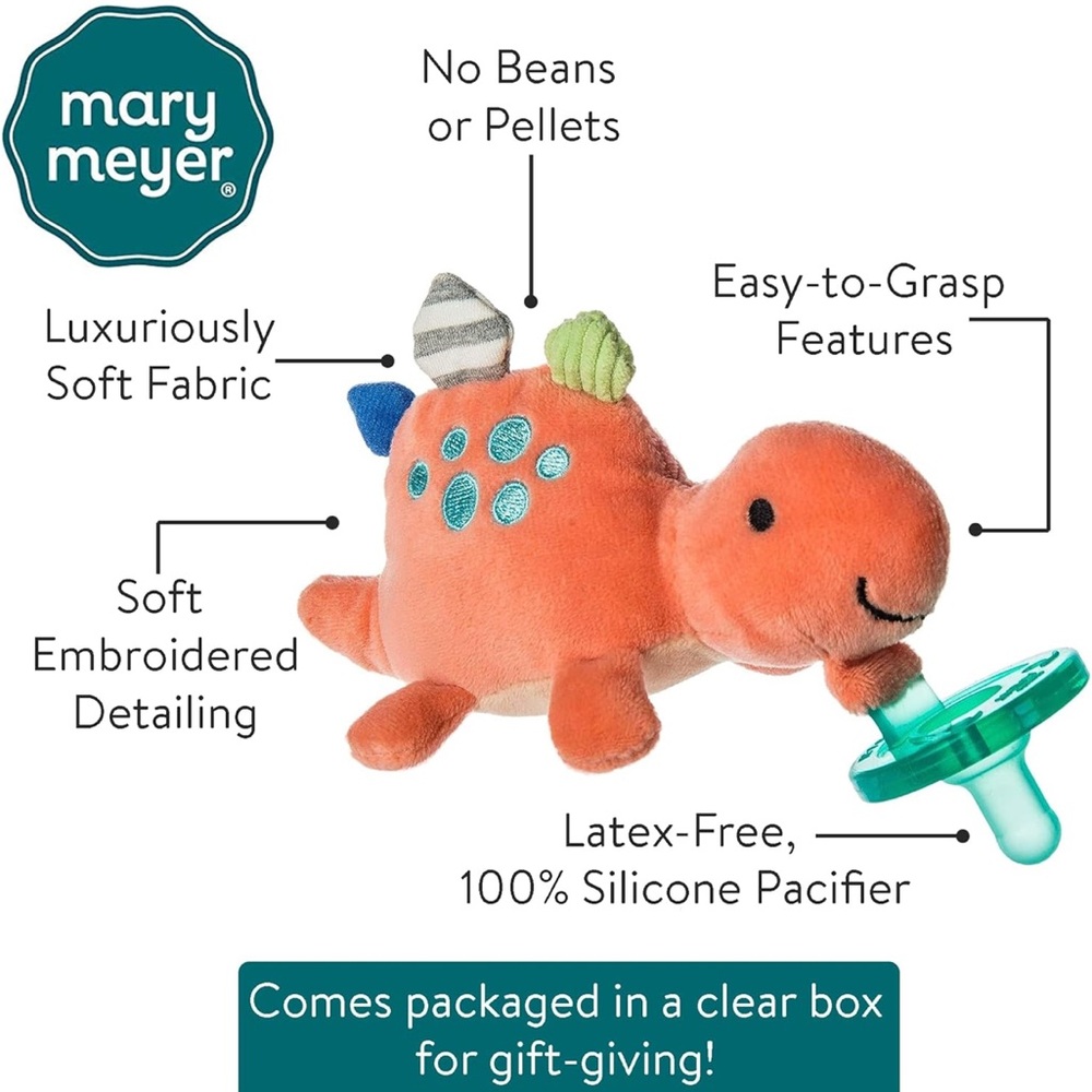 Mary Meyer soft dino Pacifier Plush